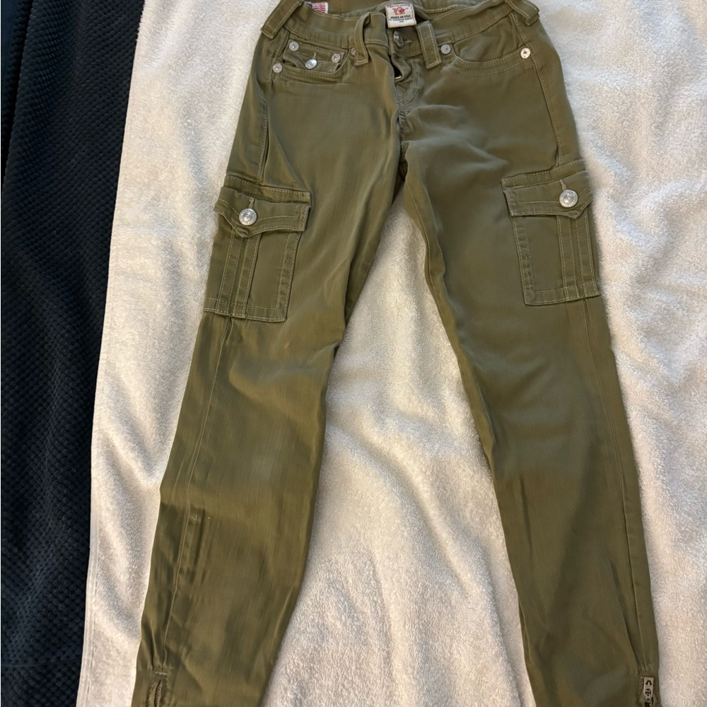 True Religion Olive Skinny Jeans